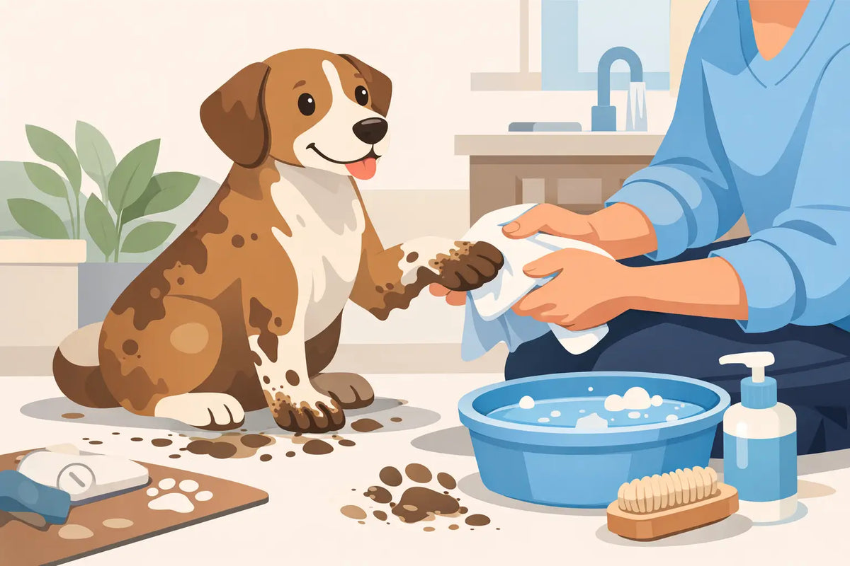 How to Clean Muddy Dog Paws at Home