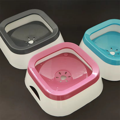 No-Spill Floating Disk Water Bowl for Dogs & Cats – Anti-Splash Slow Drinking Dispenser