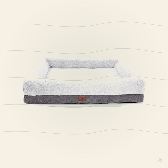 Orthopedic Dog Bed with Waterproof Liner – 4-Sided Bolster Support Bed with Removable Washable Cover