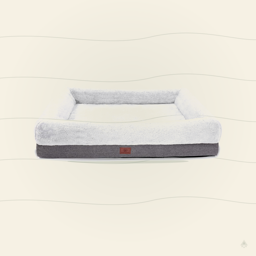 Orthopedic Dog Bed with Waterproof Liner – 4-Sided Bolster Support Bed with Removable Washable Cover