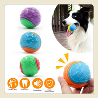 Squeaky TPR Dog Ball Toy – Interactive Teeth Cleaning Bite-Resistant Chew Toy for All Dogs