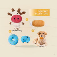 7 Pack Puppy Toy Set – Squeaky Calf Plush, Rope Chew Toys & Teething Toys for Small Dogs