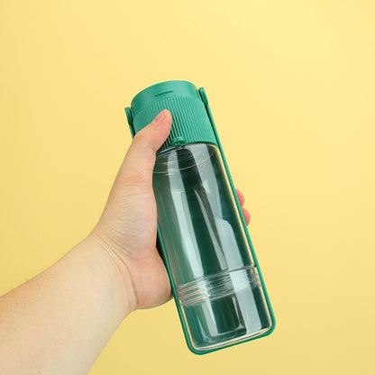 Portable Pet Water Bottle with Built-In Bowl – Leak-Proof Travel Dispenser for Dogs & Cats
