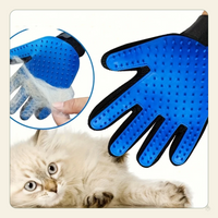 Pet Grooming Gloves (2-Pack) — Deshedding & Massage Hair Remover for Dogs & Cats