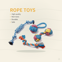 7 Pack Puppy Toy Set – Squeaky Calf Plush, Rope Chew Toys & Teething Toys for Small Dogs