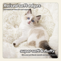 Calming Donut Dog Bed – Anti-Anxiety Faux Fur Bolster Bed for Cats & Dogs