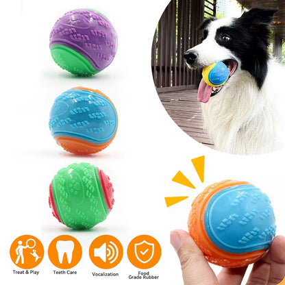 Squeaky TPR Dog Ball Toy – Interactive Teeth Cleaning Bite-Resistant Chew Toy for All Dogs