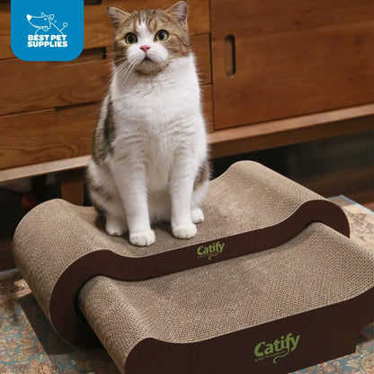 Catify Cat Scratcher Lounger – Heavy-Duty Sisal Scratching Lounge for Indoor Cats