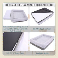 Orthopedic Dog Bed with Waterproof Liner – 4-Sided Bolster Support Bed with Removable Washable Cover