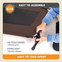 K&H Elevated Dog Cot – All-Weather Cooling Raised Pet Bed for Indoor & Outdoor Use