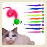 Caterpillar Bouncing Ball Cat Toy – Colorful Interactive Worm Teaser for Indoor Cats & Kittens