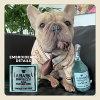 LaBarka Pawsecco Squeaky Plush Dog Toy – Prosecco Bottle Parody Toy for Dogs