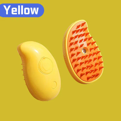 3-in-1 Electric Steam Brush for Cats & Dogs – Spray, Massage & Hair Removal Grooming Comb