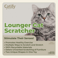 Catify Cat Scratcher Lounger – Heavy-Duty Sisal Scratching Lounge for Indoor Cats