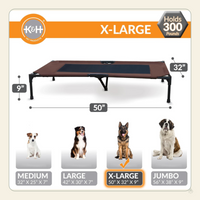 K&H Elevated Dog Cot – All-Weather Cooling Raised Pet Bed for Indoor & Outdoor Use