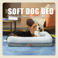 Orthopedic Dog Bed with Waterproof Liner – 4-Sided Bolster Support Bed with Removable Washable Cover
