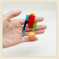 Caterpillar Bouncing Ball Cat Toy – Colorful Interactive Worm Teaser for Indoor Cats & Kittens