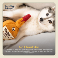 Funny Dog Toy W/Squeaker – Power Plush Squeaky Dog Toys for Small, Medium & Large Dogs – Soft Stuffed Animal for Indoor Play & Fetch - Barker'S Mark, Large
