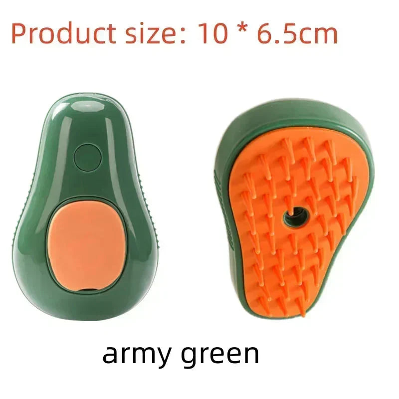 3-in-1 Electric Steam Brush for Cats & Dogs – Spray, Massage & Hair Removal Grooming Comb