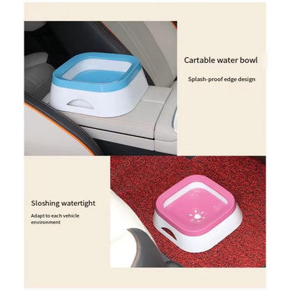 No-Spill Floating Disk Water Bowl for Dogs & Cats – Anti-Splash Slow Drinking Dispenser
