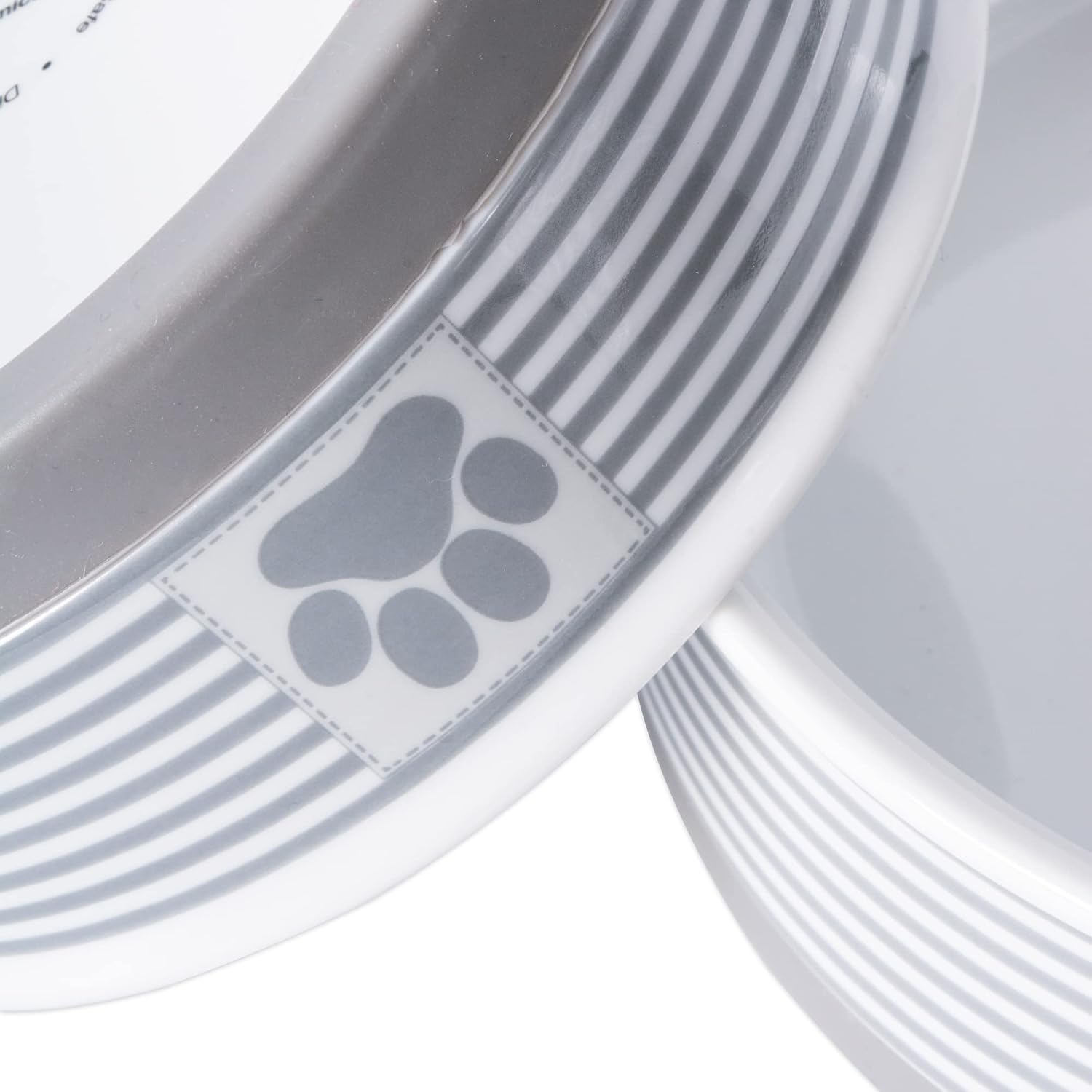 Ceramic Pet Bowl Set of 2 – Non-Slip Dishwasher Safe Food & Water Dishes for Cats & Dogs