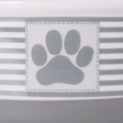 Ceramic Pet Bowl Set of 2 – Non-Slip Dishwasher Safe Food & Water Dishes for Cats & Dogs