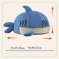 Shark Cave Cat Bed – Warm Semi-Enclosed Pet Hideaway for Cats & Small Dogs