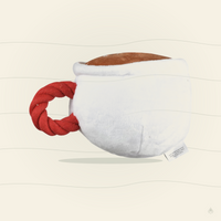 Friends Central Perk Coffee Mug Plush Dog Toy – Squeaky Rope Handle Toy for Dogs