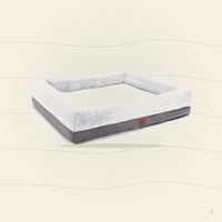 Orthopedic Dog Bed with Waterproof Liner – 4-Sided Bolster Support Bed with Removable Washable Cover