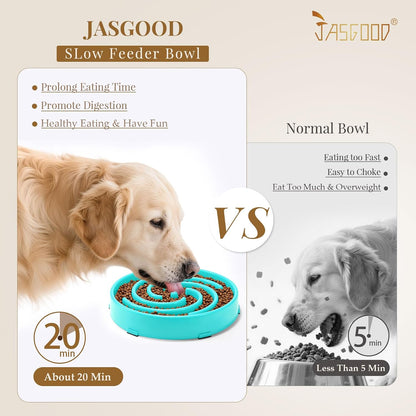 Spiral Maze Slow Feeder Dog Bowl – Anti-Bloat BPA-Free Puzzle Bowl for Small & Medium Dogs