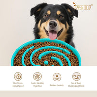 Spiral Maze Slow Feeder Dog Bowl – Anti-Bloat BPA-Free Puzzle Bowl for Small & Medium Dogs