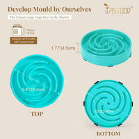 Spiral Maze Slow Feeder Dog Bowl – Anti-Bloat BPA-Free Puzzle Bowl for Small & Medium Dogs