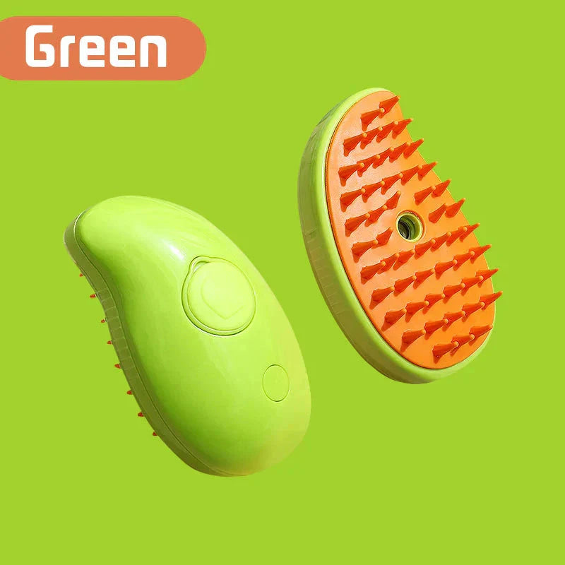 3-in-1 Electric Steam Brush for Cats & Dogs – Spray, Massage & Hair Removal Grooming Comb