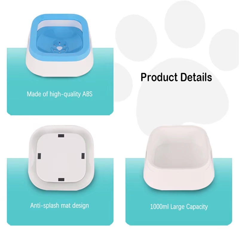 No-Spill Floating Disk Water Bowl for Dogs & Cats – Anti-Splash Slow Drinking Dispenser