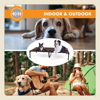 K&H Elevated Dog Cot – All-Weather Cooling Raised Pet Bed for Indoor & Outdoor Use