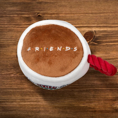 Friends Central Perk Coffee Mug Plush Dog Toy – Squeaky Rope Handle Toy for Dogs