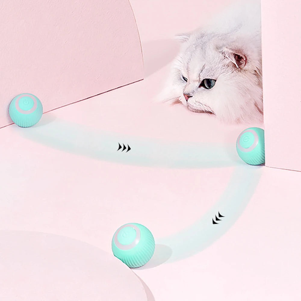 Smart Automatic Rolling Ball Cat Toy – Self-Moving Electric Interactive Toy for Indoor Cats & Kittens
