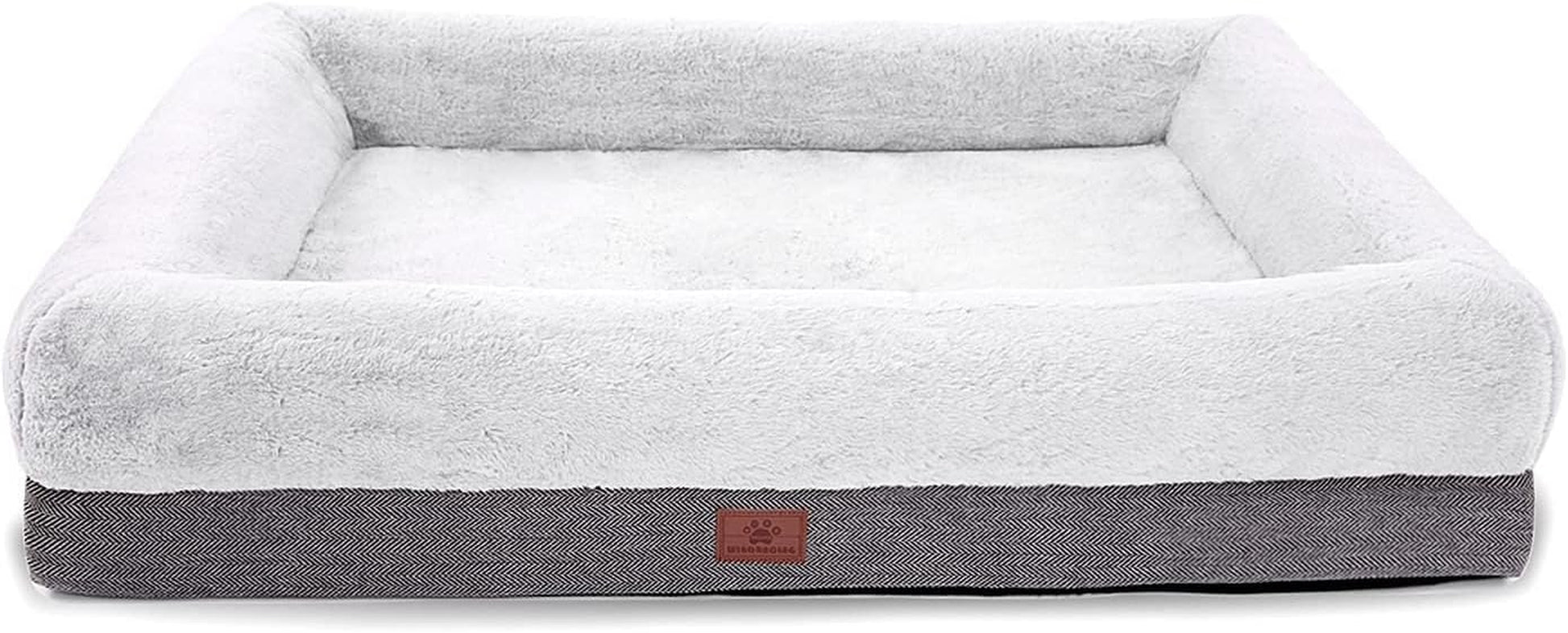 Orthopedic Dog Bed with Waterproof Liner – 4-Sided Bolster Support Bed with Removable Washable Cover