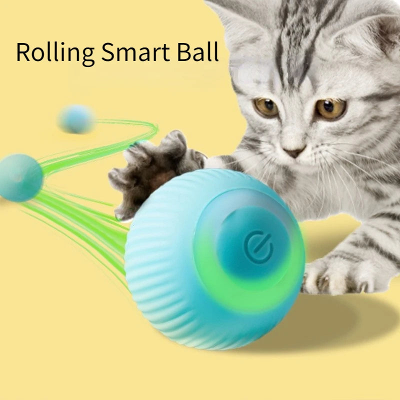 Smart Automatic Rolling Ball Cat Toy – Self-Moving Electric Interactive Toy for Indoor Cats & Kittens