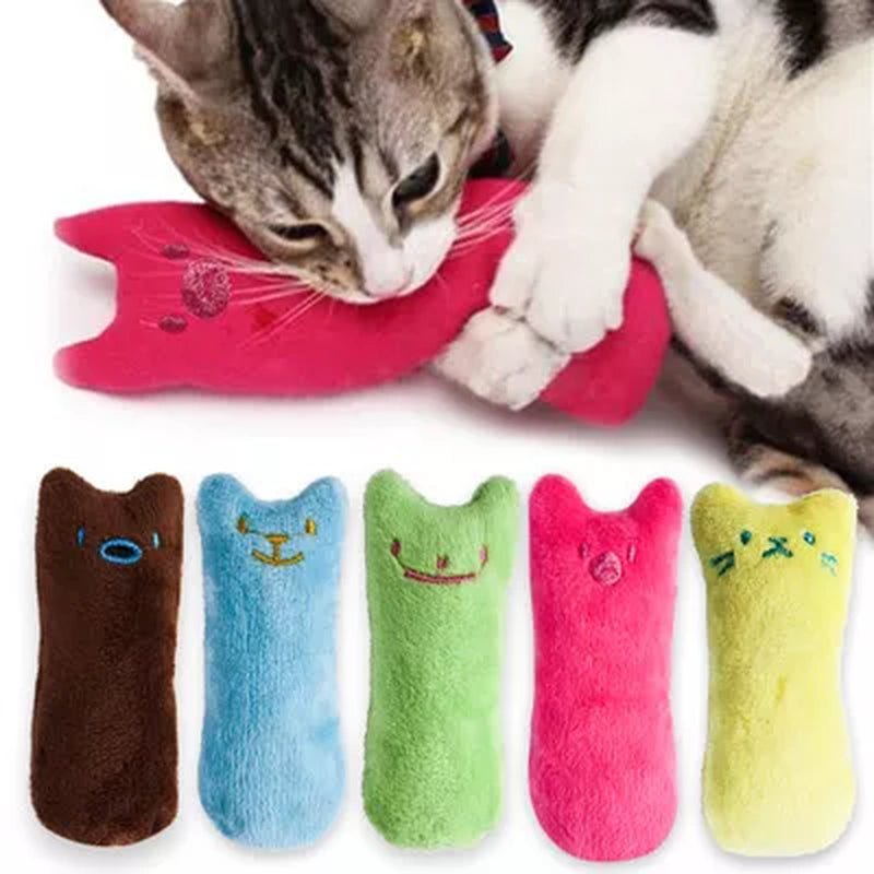 Catnip Teeth Grinding Cat Toy – Interactive Plush Chew & Bite Toy for Kittens & Cats