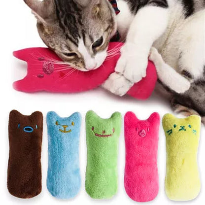 Catnip Teeth Grinding Cat Toy – Interactive Plush Chew & Bite Toy for Kittens & Cats