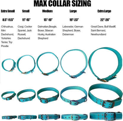 MAX Reflective Metal Buckle Dog Collar - We Donate a Collar to a Dog Rescue for Every Collar Sold (X-Large, RED)