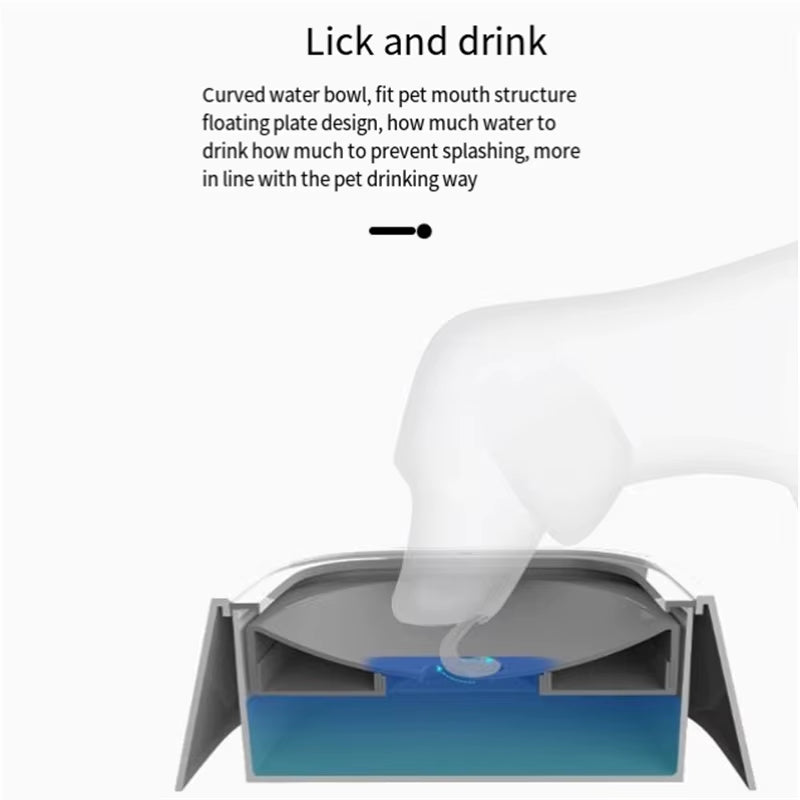 No-Spill Floating Disk Water Bowl for Dogs & Cats – Anti-Splash Slow Drinking Dispenser