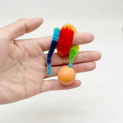 Caterpillar Bouncing Ball Cat Toy – Colorful Interactive Worm Teaser for Indoor Cats & Kittens