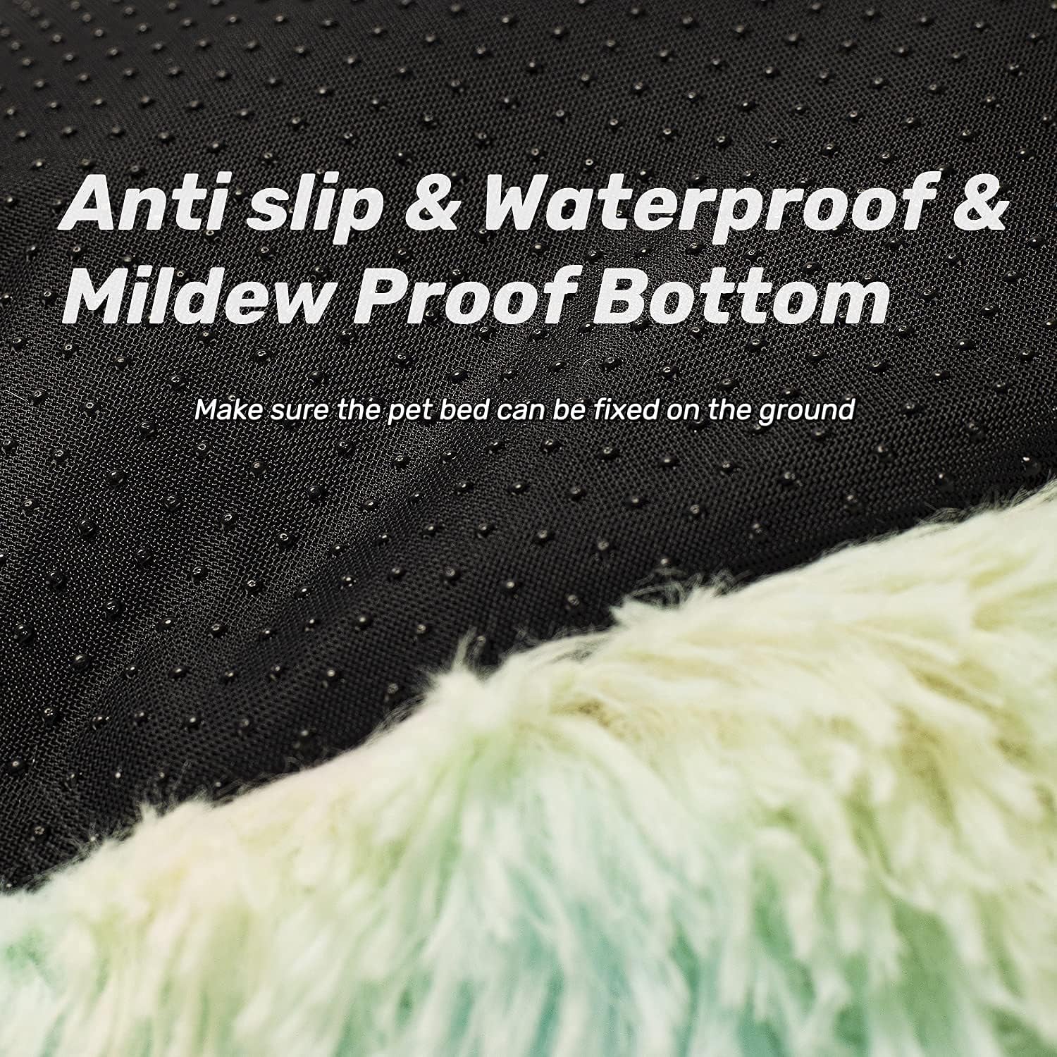 Calming Donut Dog Bed – Anti-Anxiety Faux Fur Bolster Bed for Cats & Dogs