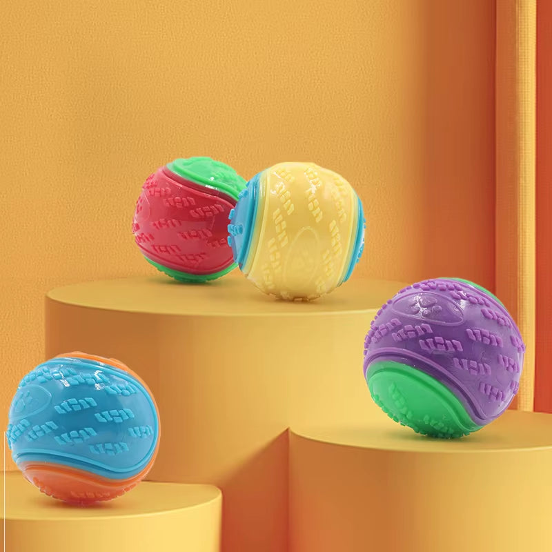 Squeaky TPR Dog Ball Toy – Interactive Teeth Cleaning Bite-Resistant Chew Toy for All Dogs