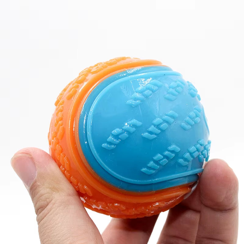 Squeaky TPR Dog Ball Toy – Interactive Teeth Cleaning Bite-Resistant Chew Toy for All Dogs