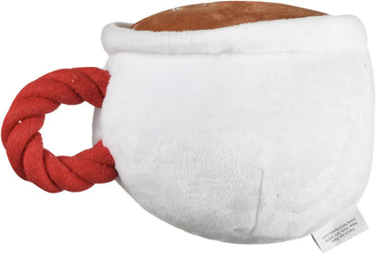 Friends Central Perk Coffee Mug Plush Dog Toy – Squeaky Rope Handle Toy for Dogs